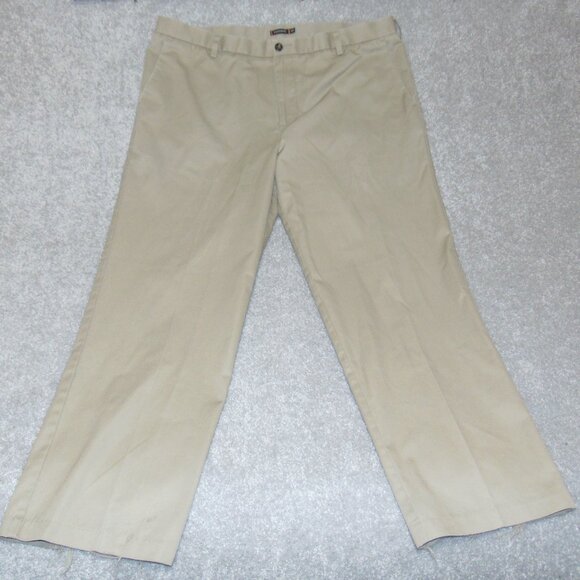 Dockers Mens Khaki Pant D3 42X32 Cotton Flat Front Classic Fit Beige - Picture 1 of 9